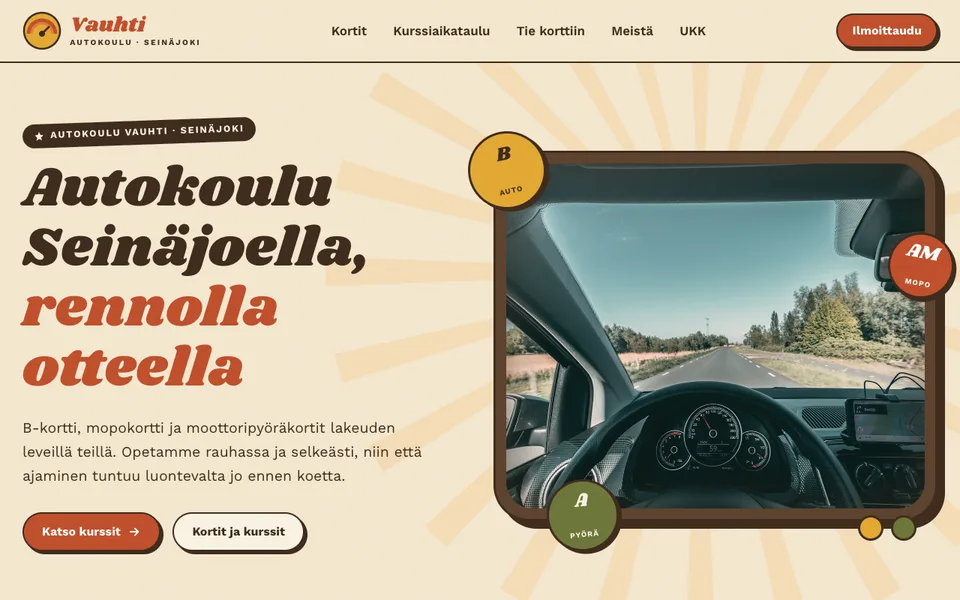 Aloituspohja: Autokoulu