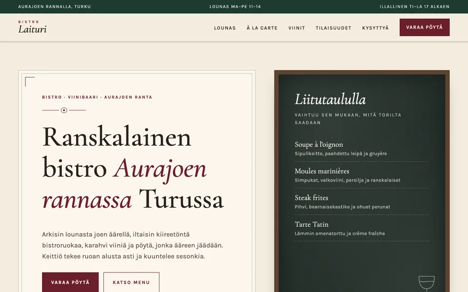 Aloituspohja: Bistro