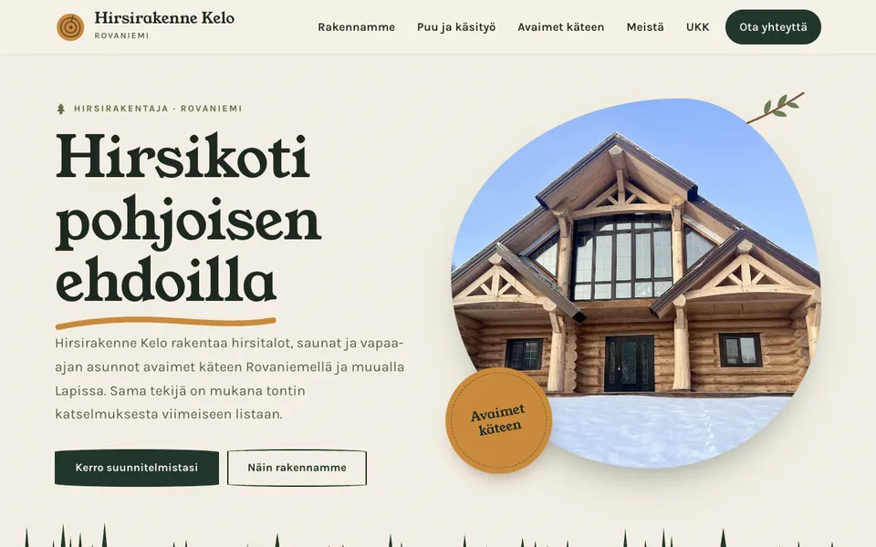 Aloituspohja: Hirsitalorakentaja