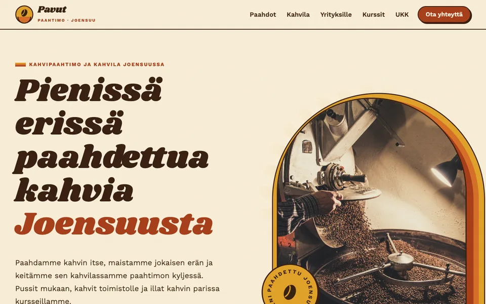Aloituspohja: Kahvipaahtimo