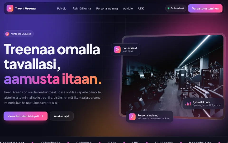 Aloituspohja: Kuntosali