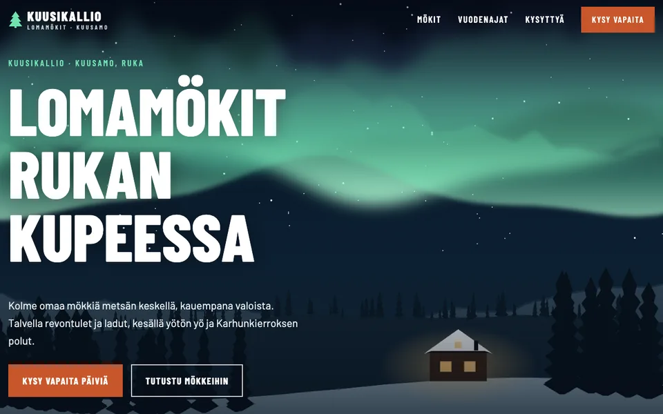 Aloituspohja: Lomamökit
