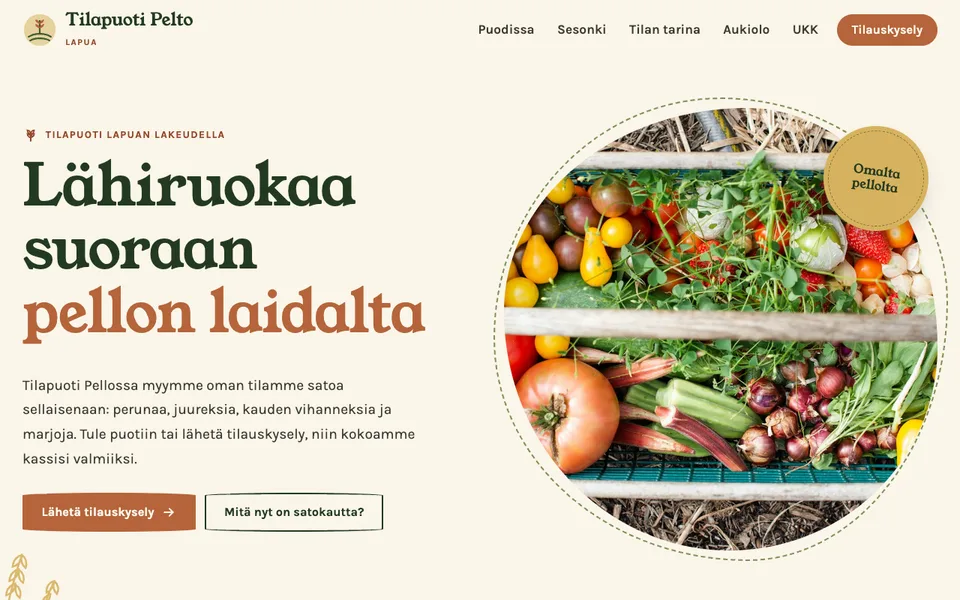 Aloituspohja: Maatilapuoti