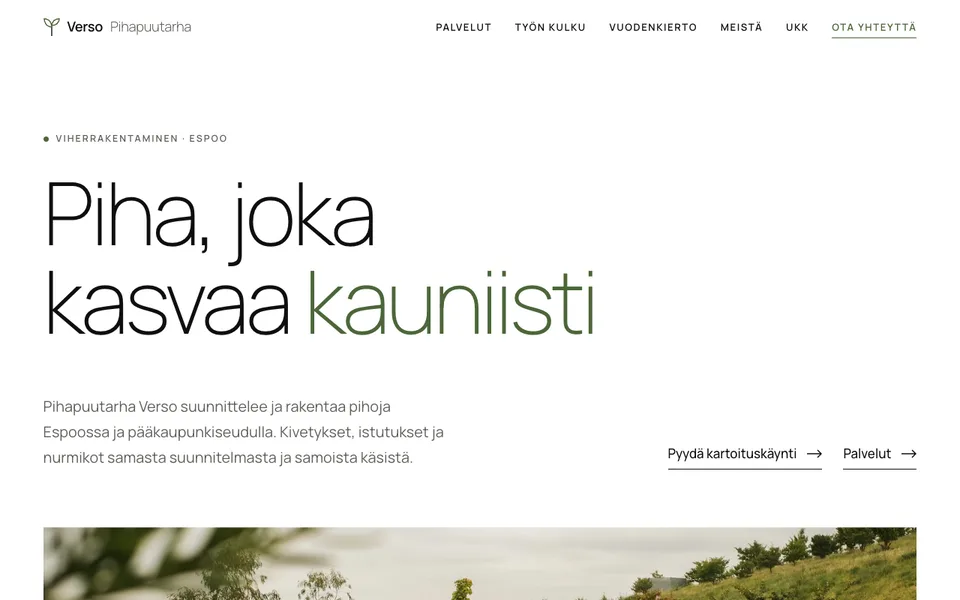 Aloituspohja: Viherrakentaja